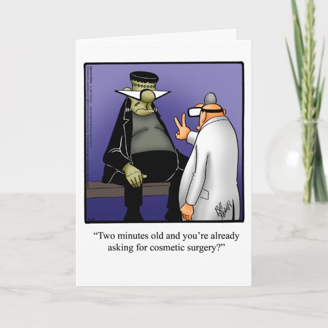 Customizable Halloween Humor Greeting Card (Front)
