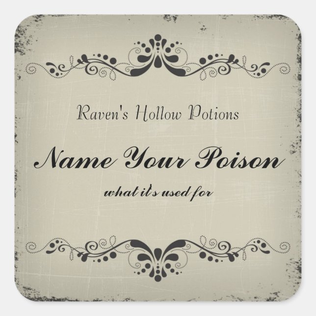 Customizable Halloween Jar Sticker Label (Front)