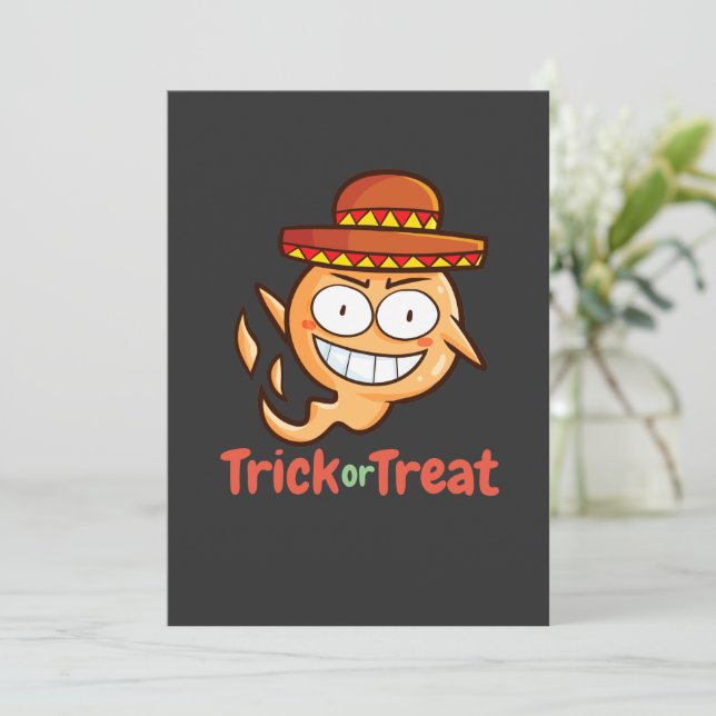 Customizable Halloween Mexican Ghost Invitation (Standing Front)