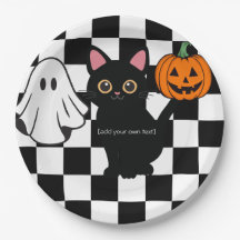 Customizable Halloween Paper Plates