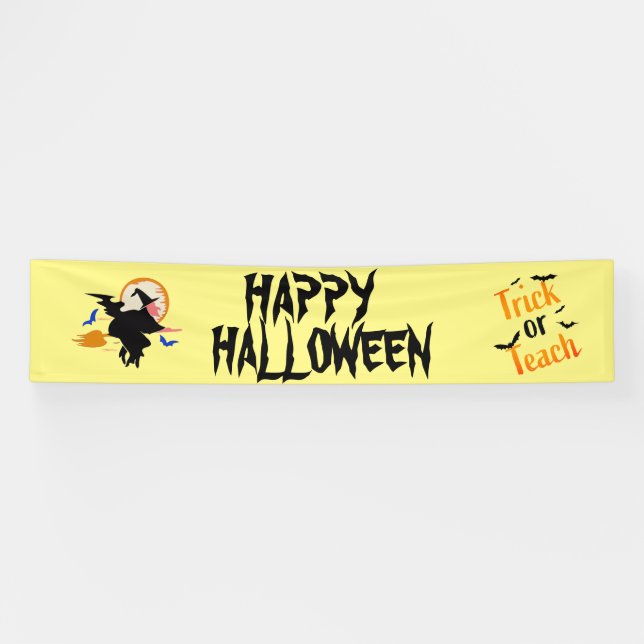 Customizable Halloween Party Banner Vintage Spooky (Horizontal)