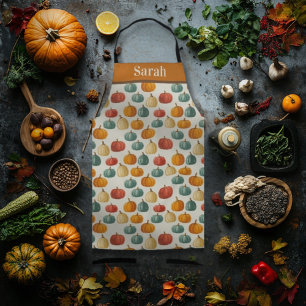 Customizable Halloween Pumpkin Pattern  Apron