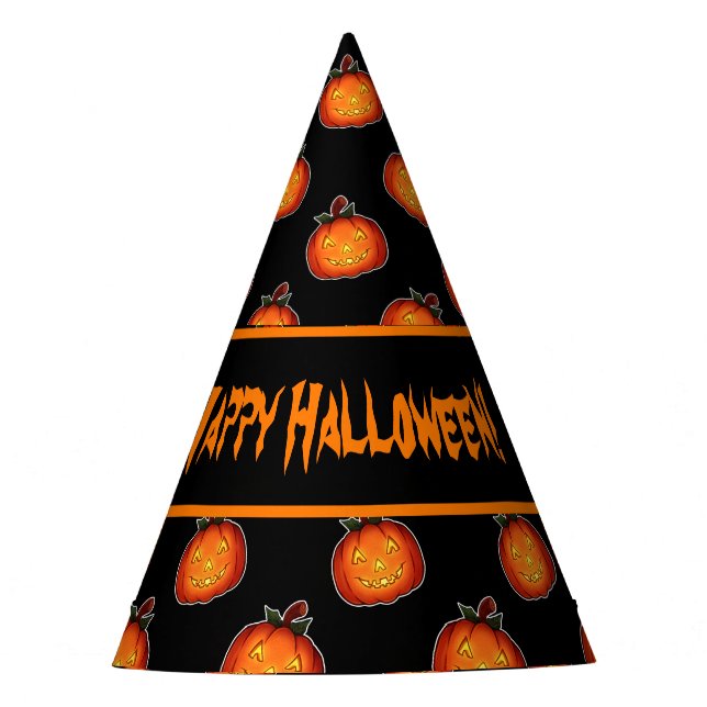 Customizable Halloween Pumpkins Party Hat (Front)