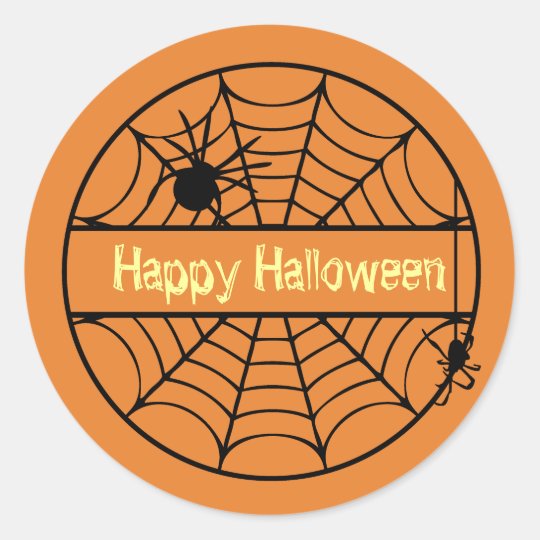 template sticker 8 per sheet Customizable Halloween Spider Web Sticker Zazzle