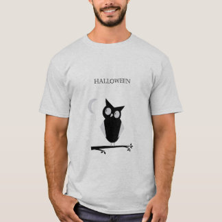 Customizable Halloween T-Shirt with cartoon owl
