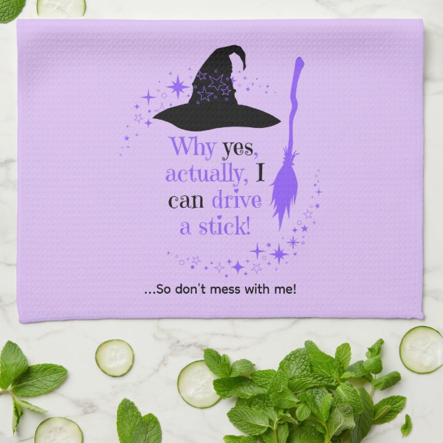 Customizable Halloween Witch Hat Kitchen Towel (Folded)