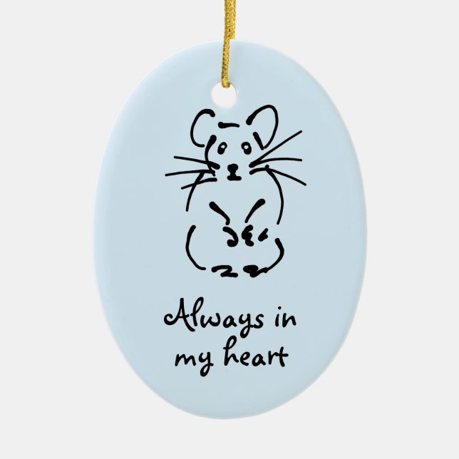 Customizable Hamster Memorial Ornament (Front)