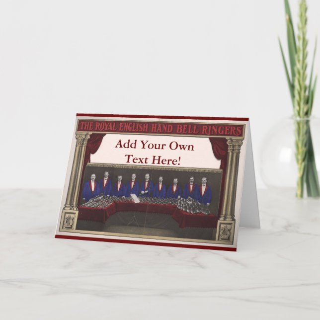 Customizable Hand Bell Greeting Card (Front)