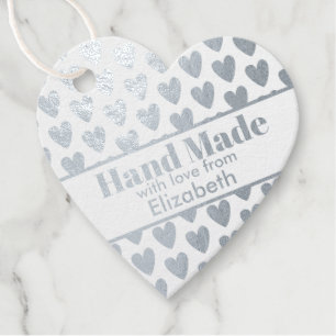 Customizable hand made foil favor tags