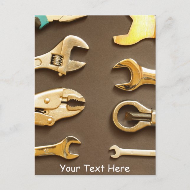 Customizable hand tools postcard (Front)