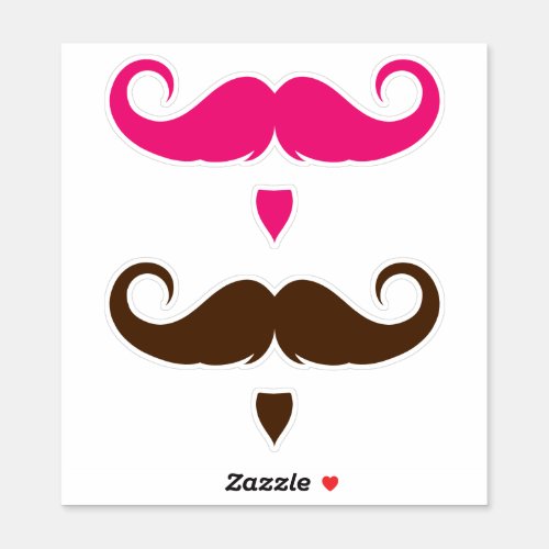 Customizable Handlebar Moustache Sticker