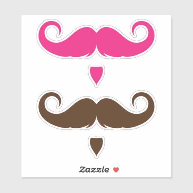 Customizable Handlebar Moustache Sticker (Sheet)