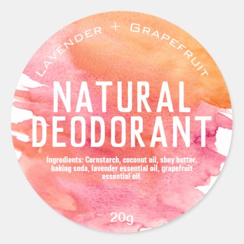 Customizable Handmade Deodorant Label