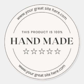 Customizable Handmade Product Classic Round Sticker
