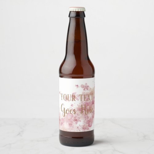 Customizable Handmade Product floral wreath  Beer Bottle Label