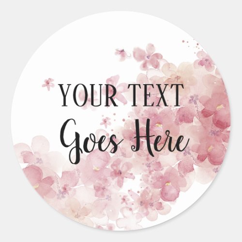 Customizable Handmade Product floral wreath Classi Classic Round Sticker