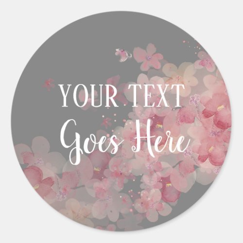 Customizable Handmade Product floral wreath Classic Round Sticker