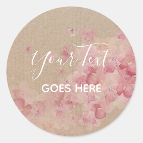 Customizable Handmade Product floral wreath Craft Classic Round Sticker