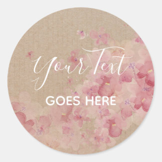 Customizable Handmade Product floral wreath Craft Classic Round Sticker