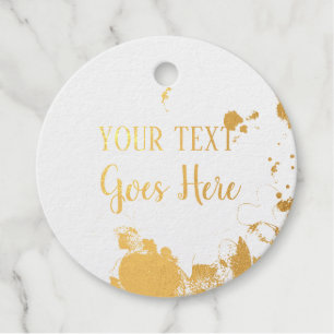 Customizable Handmade Product floral wreath Foil Favor Tags