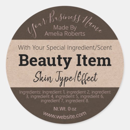 Customizable Handmade Skin Care Label DIY Business