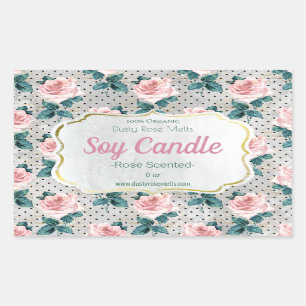 Customizable Handmade Vintage Soy Candle Label