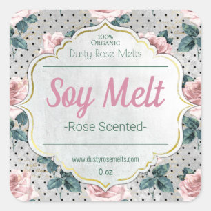 Customizable Handmade Vintage Soy Melt Label