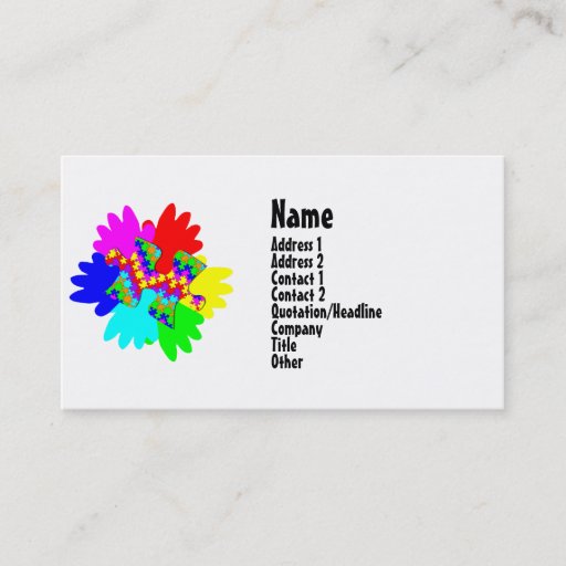 Customizable Customizable Hands And Puzzling Puzzle Piece Business Card Template