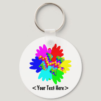 Customizable Hands And Puzzling Puzzle Piece Keychain