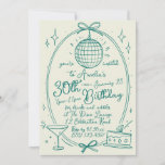 Customizable Handwritten 30th Birthday Invitation<br><div class="desc">Celebrate your milestone birthday with our whimsical handwritten 30th birthday invitation, featuring charming illustrations of a disco ball, cocktail, and cake. This customizable invitation is perfect for adding a personal touch to your celebration details, ensuring your guests receive a unique and memorable invitation. Ideal for birthday parties, this design combines...</div>