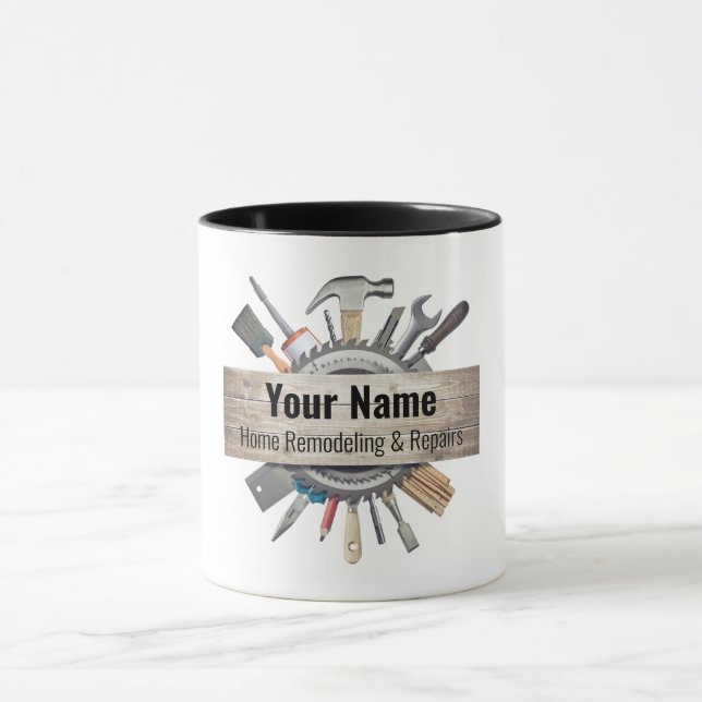 Customizable handyman contractor tools mug (Center)