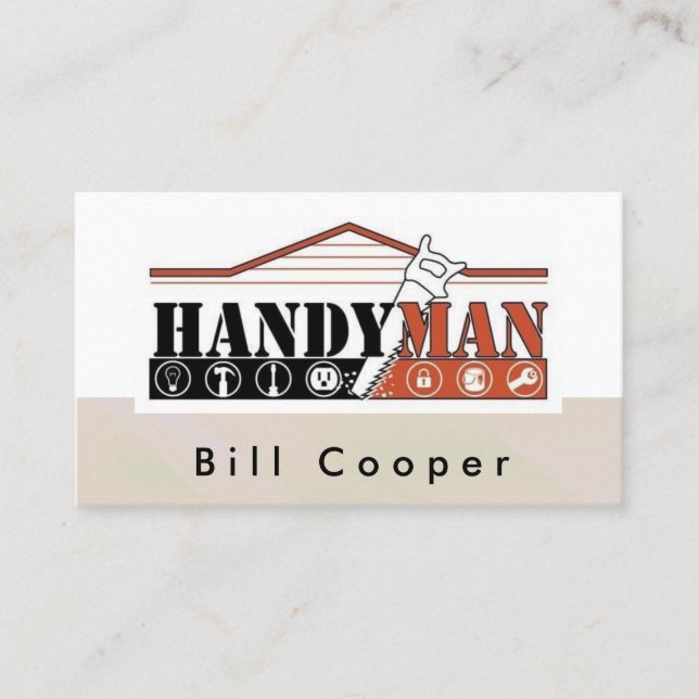 Customizable Handyman Home Repair Business Card (Front)
