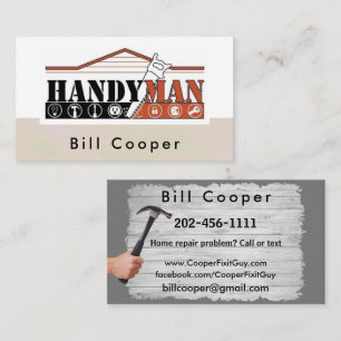 Customizable Handyman Home Repair Business Card