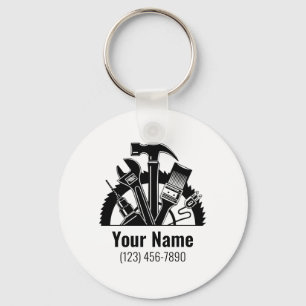 Customizable handyman tools keychain