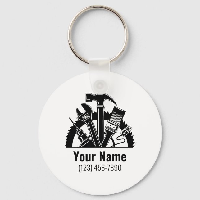 Customizable handyman tools keychain (Front)