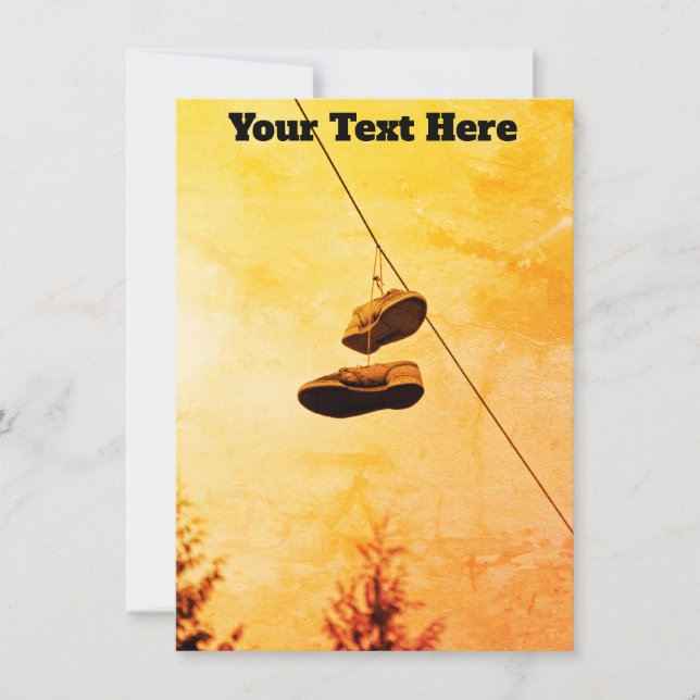 Customizable hanging shoes Card (Front)