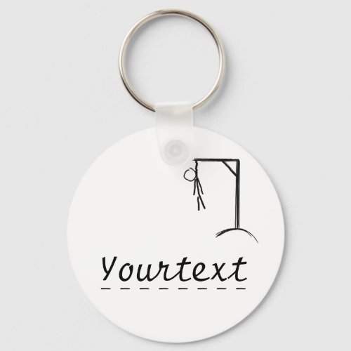 Customizable hangman with a word of your choice keychain