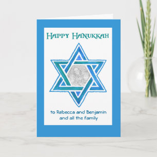 Customizable Hanukkah Photo Card, Star of David Holiday Card