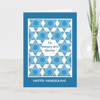 Customizable Hanukkah Star of David Greeting Card