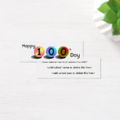 Customizable "Happy 100th Day" Mini Bookmarker (Desk)