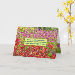 customizable Happy 90th Birthday/floral Card