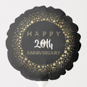 Customizable Happy Anniversary Starry Balloon