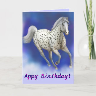 Customizable Happy Appy Birthday Appaloosa Card