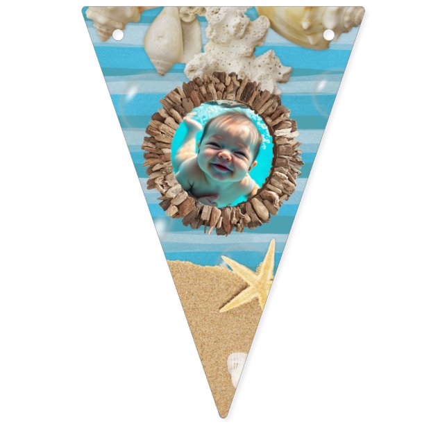 Customizable Happy Birthday Bunting Banner (First Flag)