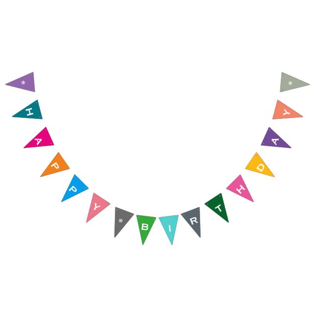 Customizable Happy Birthday Colorful Party Banner (All)