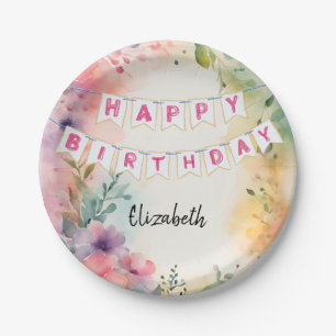 Customizable Happy Birthday Napkins Paper Plates