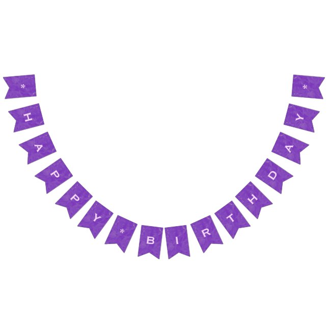 Customizable Happy Birthday Purple Party Banner (All)