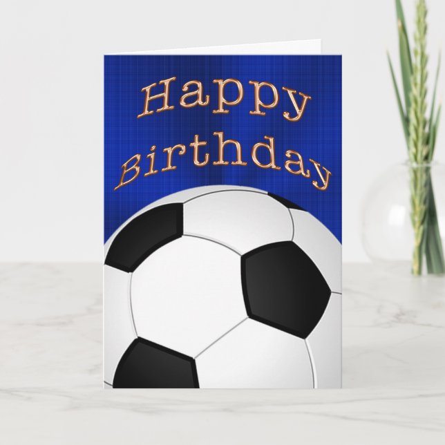 Customizable Happy Birthday Soccer Cards (Front)