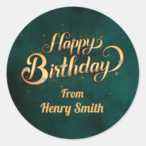 Customizable Happy Birthday Stickers for gifts