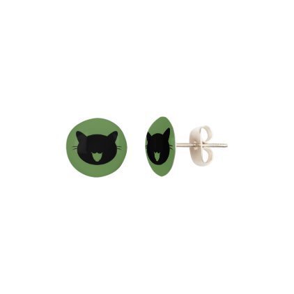 Customizable Happy Cat Stud Earrings